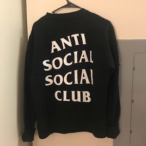 Authentic black Anti Social Social Club crewneck
